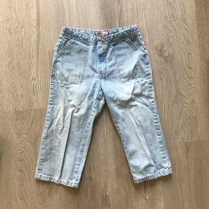 90’s Girls Old Navy Blue Jeans Capris, Size 14, Teen Y2K Denim Pants
